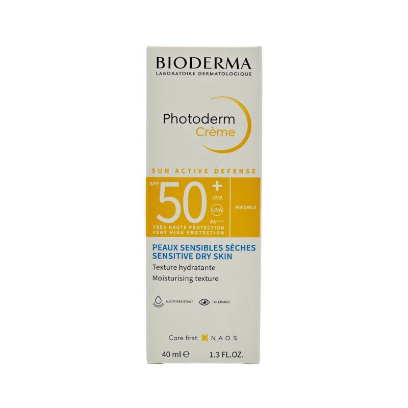 Bioderma Photoderm SPF 50+ — gunes kremi UVA UVB qorunma hassas deri